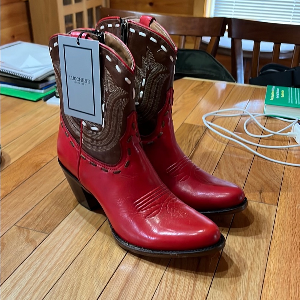 Lucchese Women's Red Western Boots